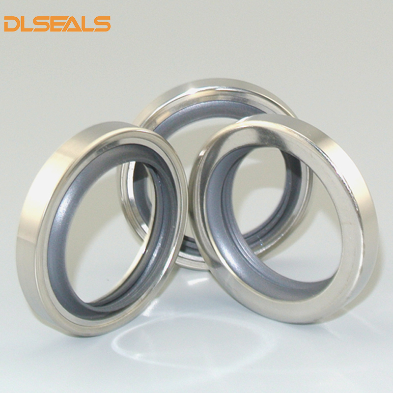 DLSEALS Hydraulic Stainless Steel PTFE Double lip Oil Seals (3)